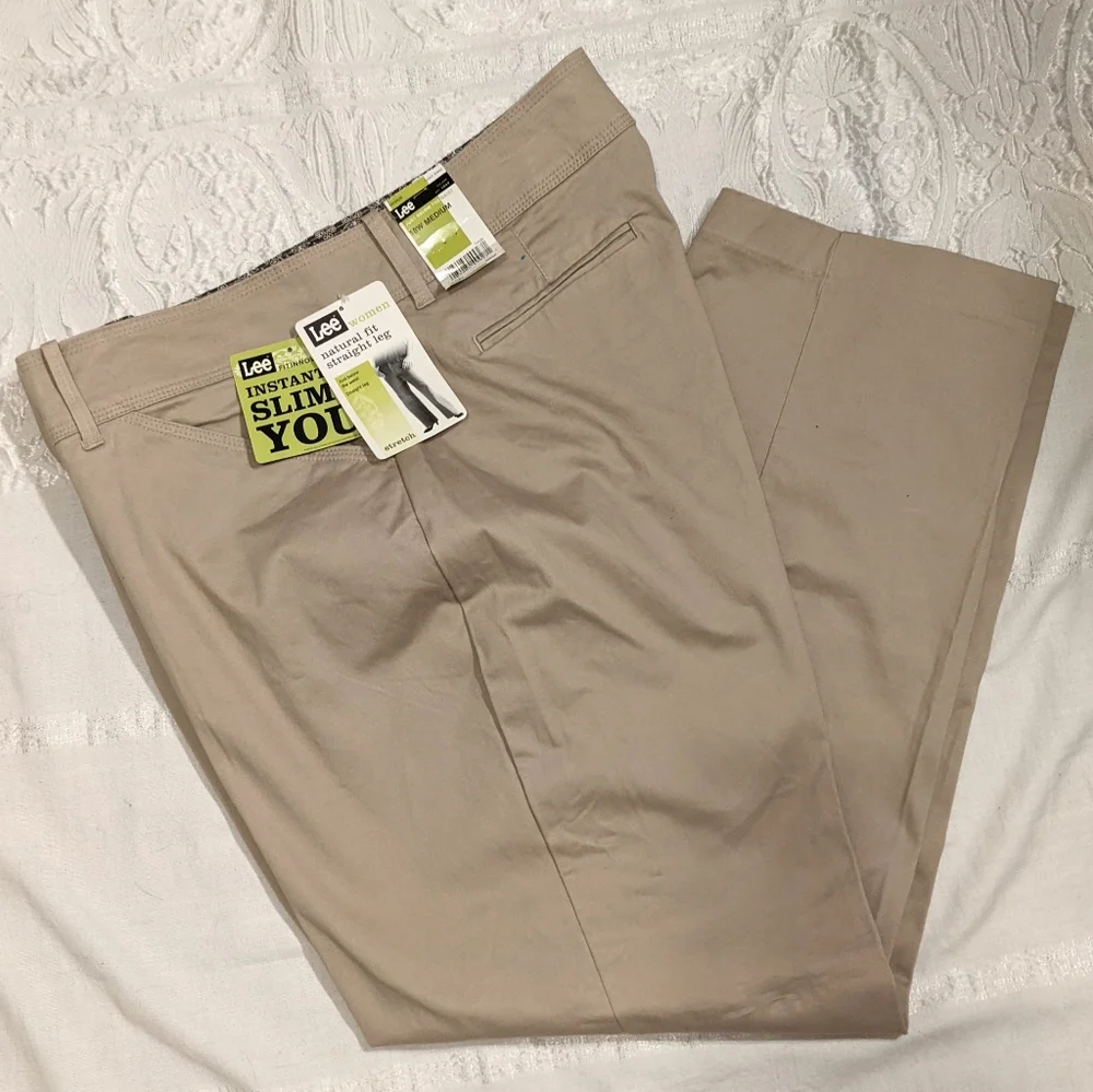 Lee Natural Fit Straight Leg Stretch Khakis - Picture 3 of 5